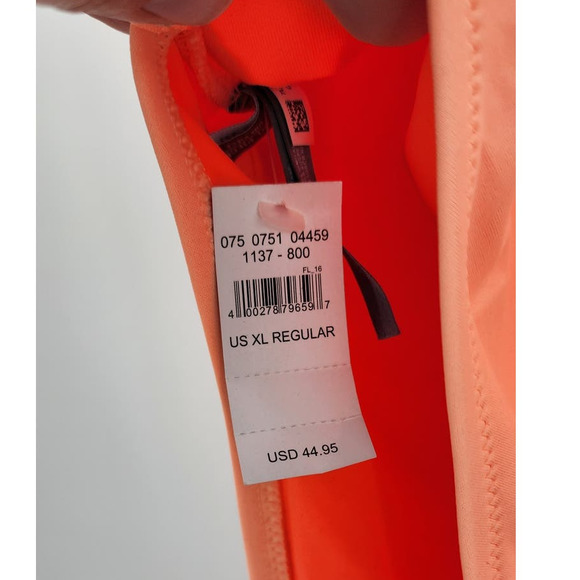 NWT Aerie Halter Deep Plunge One Piece Swimsuit in Sorbet Orange. Size Orange XL - Picture 7 of 8